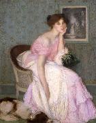 Edmond Aman-Jean Portrait of Miss Ella Carmichael oil painting
